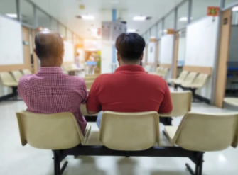 patients waiting for therapy in hospital