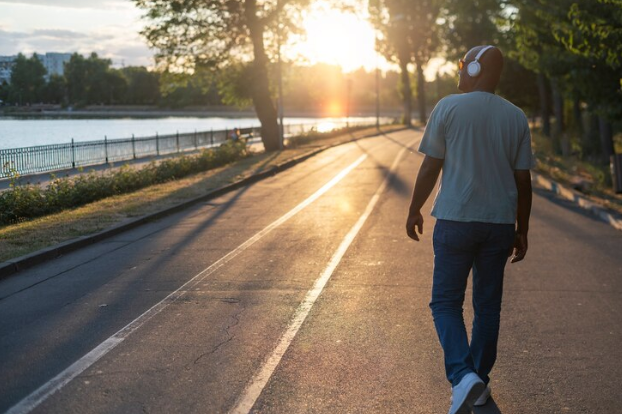 A man going for walk